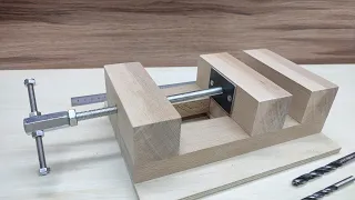 Make a Wooden Vise -Simple Drill Press Vise || Basit Matkap Mengenesi