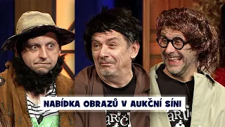 Partička: Blázni: Nabídka obrazů v aukční síni