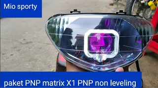 mio sporty matrix X1 PNP non leveling sinar otomotif