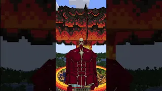 RIP Villagers 💣💀| Colossal #minecraft #minecraftattackontitan #mod #attackontitanmod #attackontitan