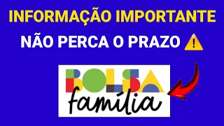 NÃO PERCA O PRAZO! BENEFÍCIARIOS DO BOLSA FAMÍLIA TEM UM MÊS PARA GARANTIR CONDICIONALIDADE DE SAÚDE