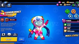 Lunar Janet Gameplay | Winning animation | Losing animation |#brawlstars |#hypercharge |#brawltalk