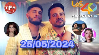 Lista Del 40 al 1 Argentina 🇦🇷 Semana 21 (25/05/2024)