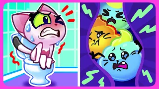 🚽Potty Training For Kids with Baby Cats😼Toilet Troubles || Toddler Cartoon by Purr-Purr Stories