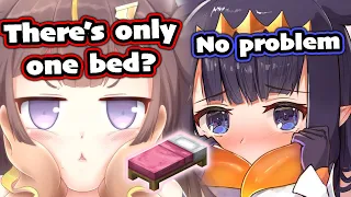 Neighbours JP Ina and JP Anya can sleep in One Bed |  Ninomae Ina'nis 『Hololive』