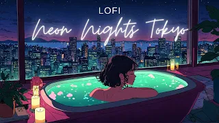 "Tokyo at Midnight: Neon LOFI Reflections" 🛁✨ LOFI & Japanese 90's city pop culture anime.