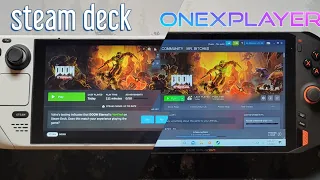 STEAM DECK vs ONEXPLAYER 1S 1195G7 - Doom Eternal