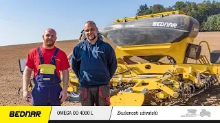 BEDNAR FMT: Nový secí stroj OMEGA OO 4000 L na farmě Zbořilů z „Veleboře“