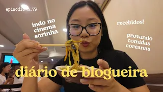 vlog ✨ provando comidas coreanas, indo no cinema sozinha, recebidos e evento da Rare Beauty