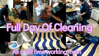 Full Day Of Cleaning | As A Full Time Working Mom | Extreme Cleaning Motivation