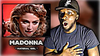 OH NO SHE DIDN'T!.. FIRST TIME HEARING! Madonna - Material Girl (Official Video) REACTION