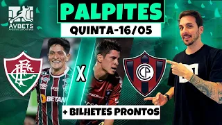 PALPITES E APOSTAS DE FUTEBOL PARA HOJE 16 05 2024 + BILHETE PRONTO (QUINTA-FEIRA)