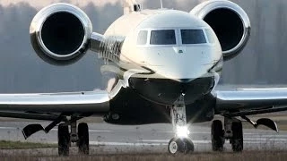 Gorgeous Gulfstream G650 M-USIK Take-Off at Bern Airport