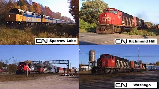 CN Bala Sub in 2003 - CN, VIA and ONR at Richmond Hill, Sparrow Lake and Washago