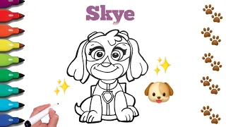 How to Draw Skye from Paw Patrol