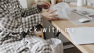 PACKING ORDER | Chill & Pack with Me | Art Studio Vlog | Small Business Order Packing | Packing ASMr