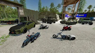 Gang de motard s'infiltre dans une base militaire secrète | Farming Simulator 22 roleplay