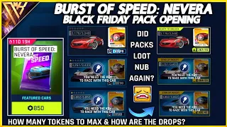 BURST OF SPEED: NEVERA Black Friday Pack Opening | Did Packs loot Nubmaster again? | Asphalt 9