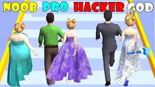 NOOB vs PRO vs HACKER vs GOD - Bride Race & Outfit Makeover