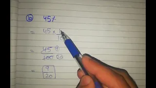 45% into Fraction Number|| Convert percentage number into Fraction Number || #maths #percentage