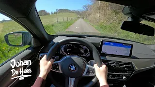 BMW 545e xDrive Sedan Plug-In Hybrid 394 HP POV TEST DRIVE