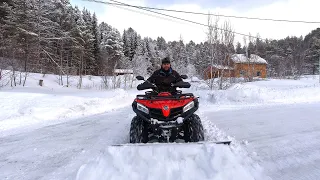 CFMOTO CFORCE SNOWPLOWING in Norway❄️