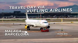 TRAVEL DAY || Flying from Malaga to BARCELONA with Vueling Airlines!! (What To Expect)