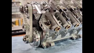 Part 7: V8 model engine with rotary valve / Pre-Assembling and Valve Train
