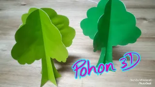 Cara membuat pohon 3D dari kertas origami