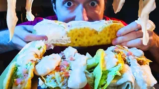 CHEESE SAUCE TACO BELL PARTY !!! * TRILUPA PIZZA BURRITO TACO * MUKBANG * | NOMNOMSAMMIEBOY