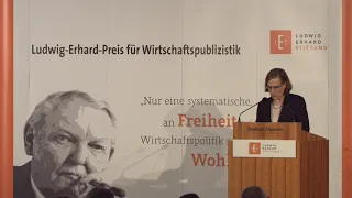 Ludwig-Erhard-Preis für Wirtschaftspublizistik 2019, Heike Göbel, Mitglied der Jury, Laudatio