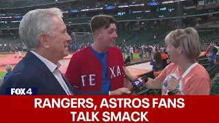 Texas Rangers and Houston Astros fans talk smack ahead of ALCS