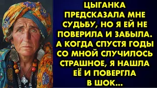 Цыганка предсказала мне судьбу, но я ей не поверила и забыла. А когда спустя годы  со мной случилось