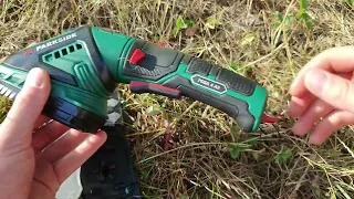 Parkside PGSA 4 A2 -4 V Cordless Grass & Hedge Trimmer, Nožnice na trávu a živý plot 2v1,