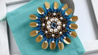 Embroidery with sequins. How to embroider a brooch with your own hands. DIY