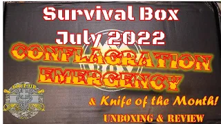 Survival Box July 2022 Conflagration Emergency & Knife of the Month! - Unboxing & Review