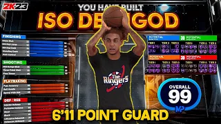 *NEW* GAMEBREAKING 6'11 ISO POINT GUARD! THE MOST SLEPT ON BUILD IN NBA 2K23! 🤯 DOES EVERYTHING!