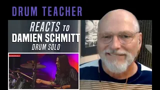 Drum Teacher Reacts to Damien Schmitt - Drum Solo