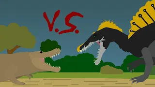 Deinosuchus vs Spinosaurus | Stick Nodes