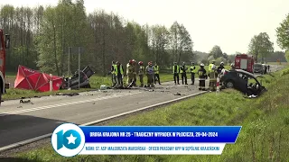 Tragiczny wypadek na DK 25 w m. Płocicz (gm. Kamień Krajeński). Nie żyją 2 osoby, 29.04.2024