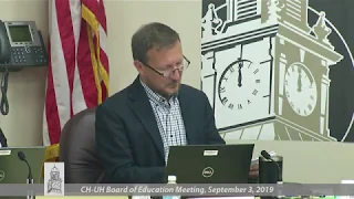 CHUH Board of Education Meeting September 3, 2019