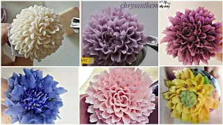 앙금플라워 국화꽃짜기 모음 chrysanthemum flower piping techniques tutorial