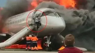 What caused the Russian plane crash? Aeroflot Flight 1492 | sukhoi superjet 100 crash | new footage