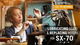 [SX-70 Repair] Lubricating gears & replacing motors for SX-70