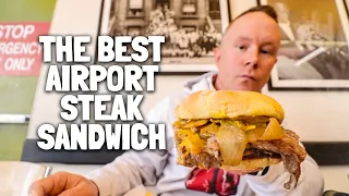 Eating The Billy Goat Tavern's $10 Ribeye Steak Sandwich...AT THE AIRPORT?! 🥩🧅✈️
