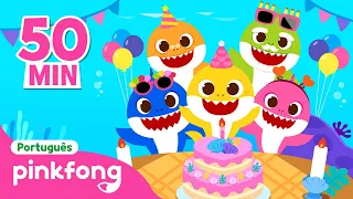 Aniversário do Bebê Tubarão 🎂 | Parabéns | +Completo | Pinkfong, Bebê Tubarão! Canções para Crianças