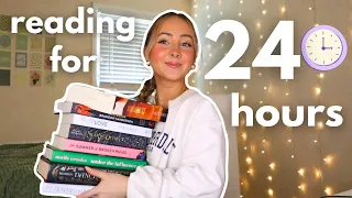 attempting to read for 24 hours *spoiler free reading vlog* (+ bookish games)