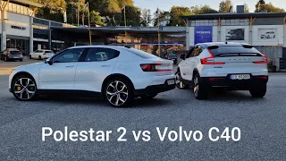 Polestar 2 vs Volvo C40. Quick comparison #Electric #P2 #C40