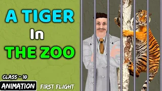 A Tiger In The Zoo Class 10  | Summary in Hindi | Class 10 Poem | Animation Ncert Cbse