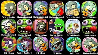 Plants vs Zombies 3,PvZ 2,PvZ 4,PvZ 5,PvZ 6,PvZ : Battle for Neighborville,Gargantuar,Zombie Tsunami